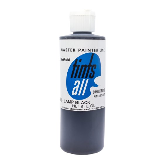 Master Painters, Tints-All, Lamp Black 8oz / 237 ml